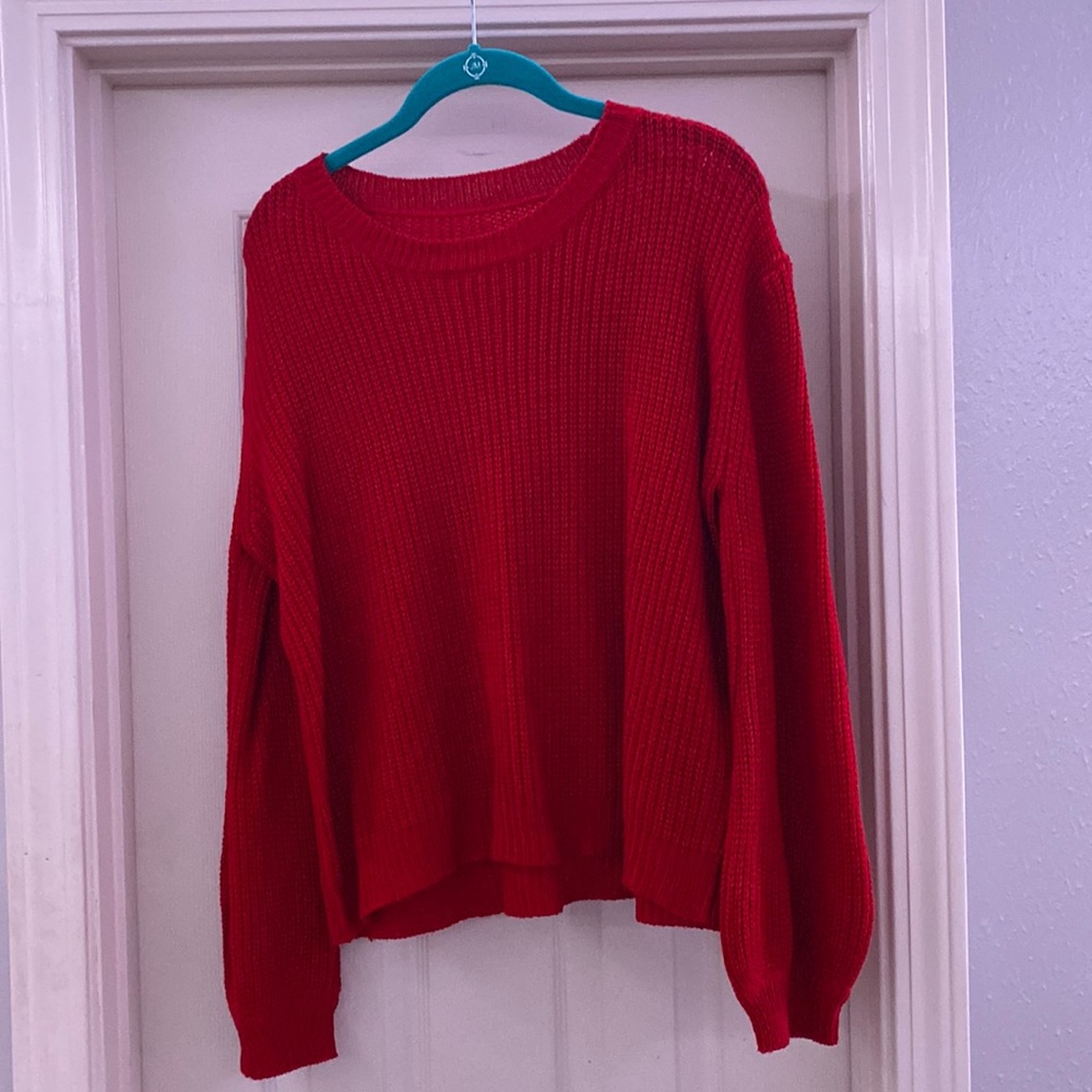 red sweater
